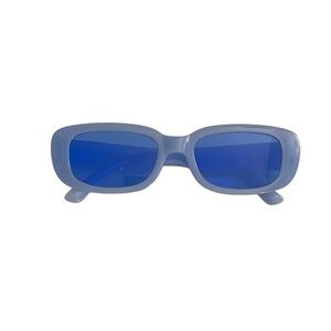 Light Blue Rounded Frame Sunglasses